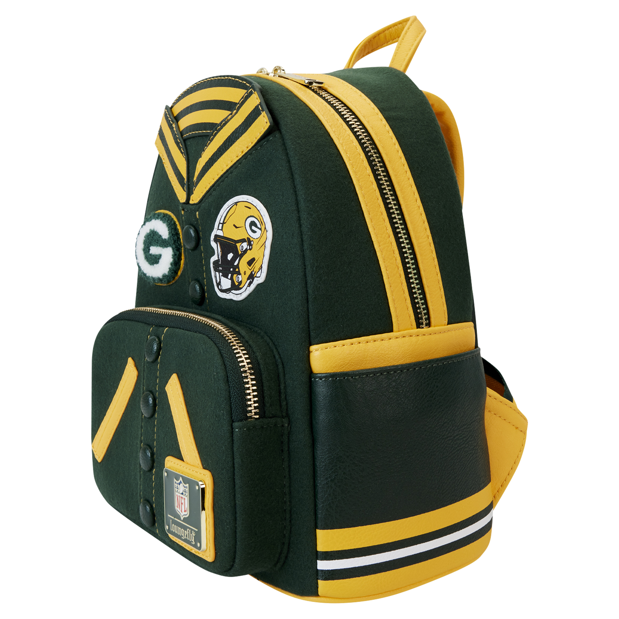 Loungefly Green Bay Packers Varsity Mini Backpack - Image 12