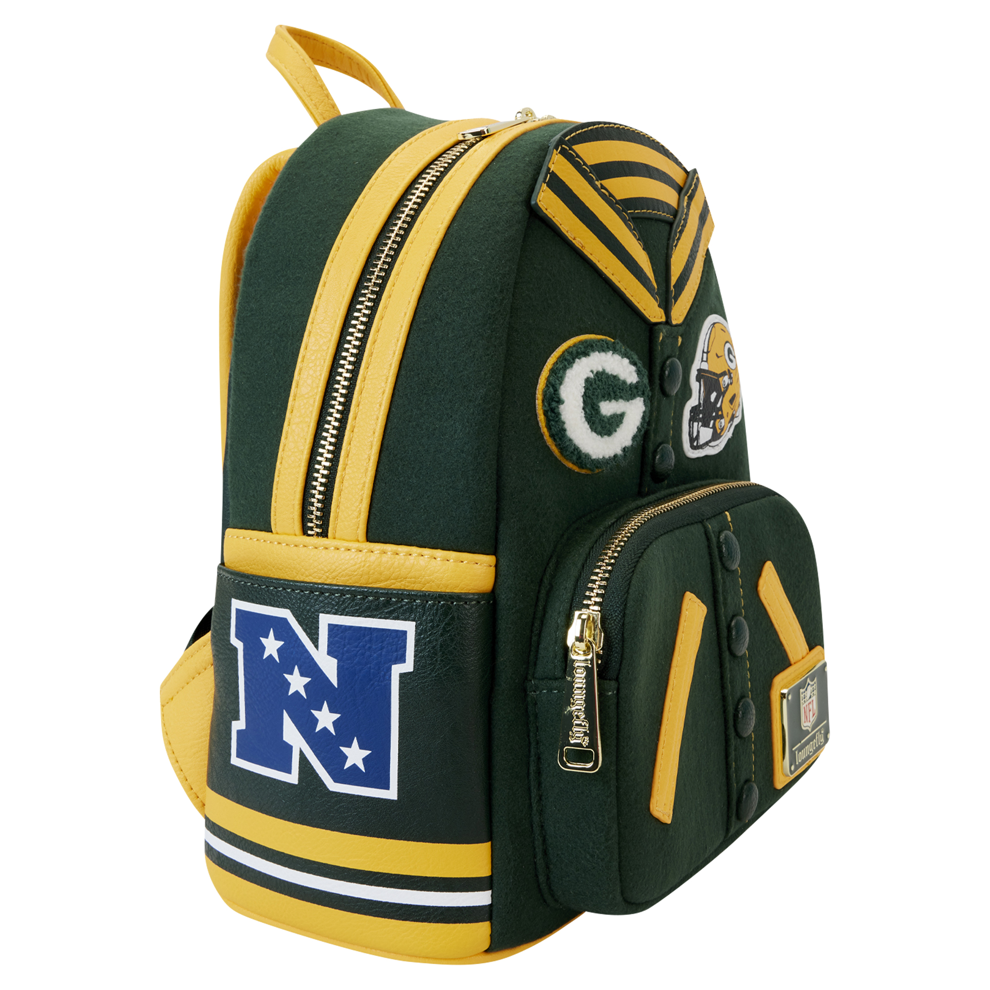 Loungefly Green Bay Packers Varsity Mini Backpack - Image 14