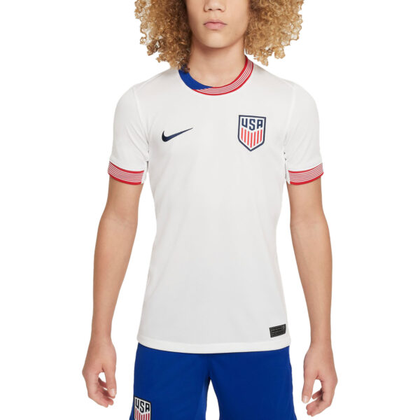 Youth Nike  White USMNT 2024 Home Replica Jersey - Image 5