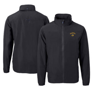 Men's Cutter & Buck Black Seattle Mariners City Connect Charter Eco Recycled Full-Zip Jacket