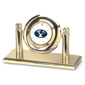 Gold BYU Cougars Arcade Desk Clock