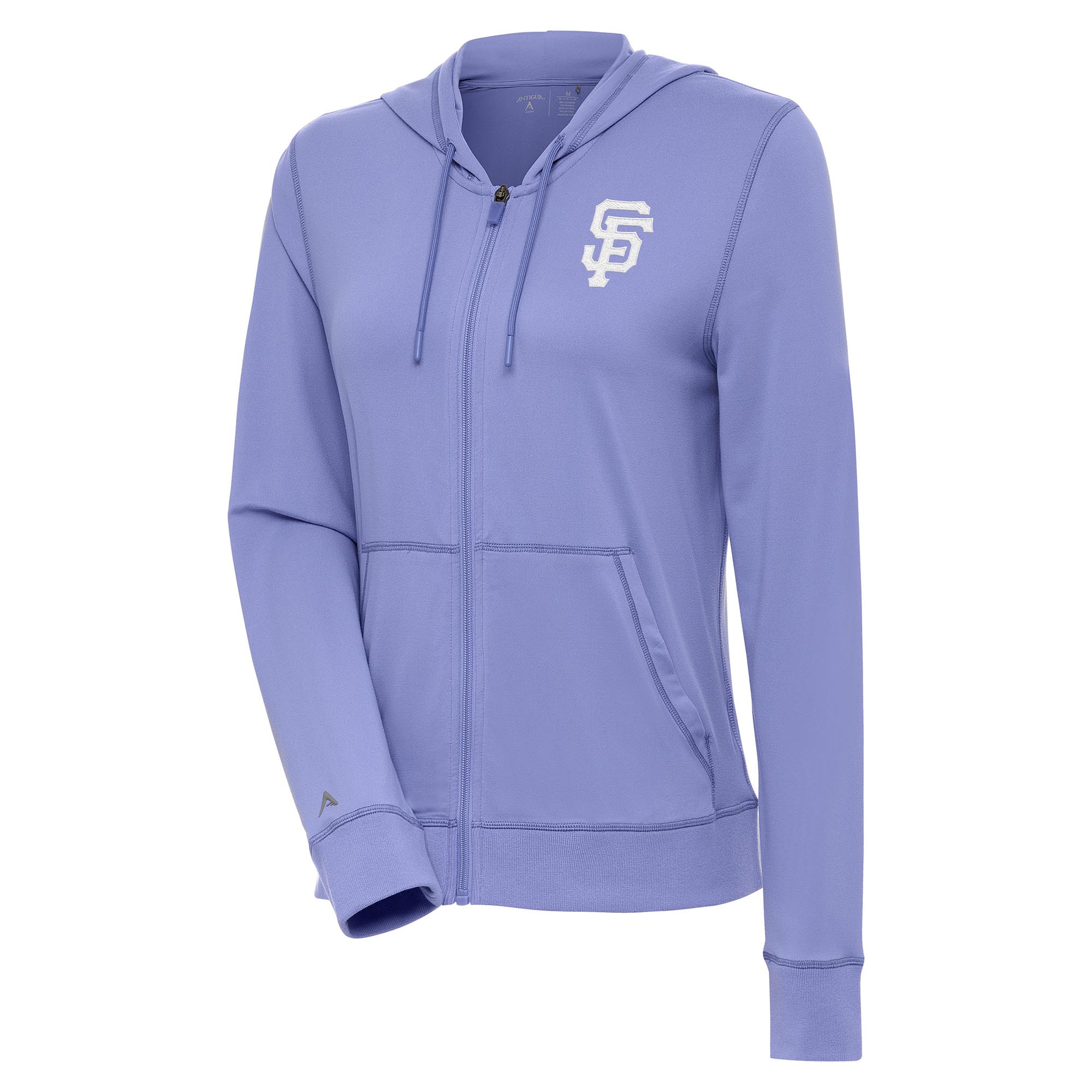 Women's Antigua Lavender San Francisco Giants Advance Full-Zip Hoodie