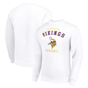 Men's Starter White Minnesota Vikings Team Logo Pullover Sweatshirt