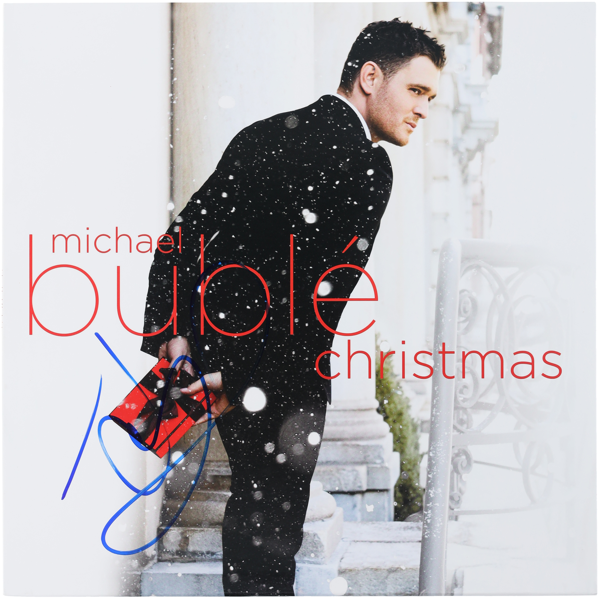 Michael Bublé Autographed Christmas Album - Signed in Blue Ink - BAS