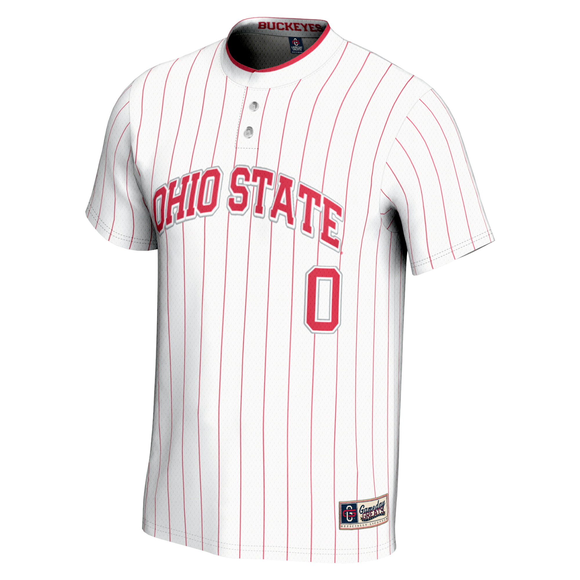Youth GameDay Greats #0 White Ohio State Buckeyes Lightweight Softball Jersey - Image 3