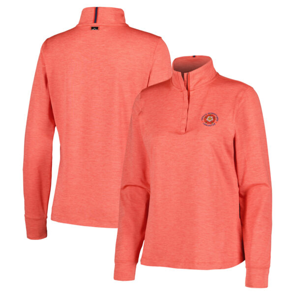 Women's 2024 U.S. Women's Open  Under Armour Heather Red Playoff Quarter-Zip Sweatshirt