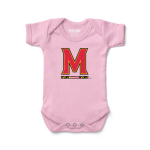 Infant Chad & Jake Pink Maryland Terrapins Primary Logo Bodysuit