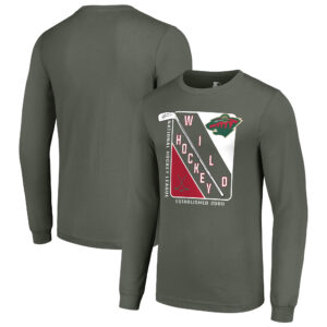 Men's Starter Green Minnesota Wild Shield Long Sleeve Graphic T-Shirt