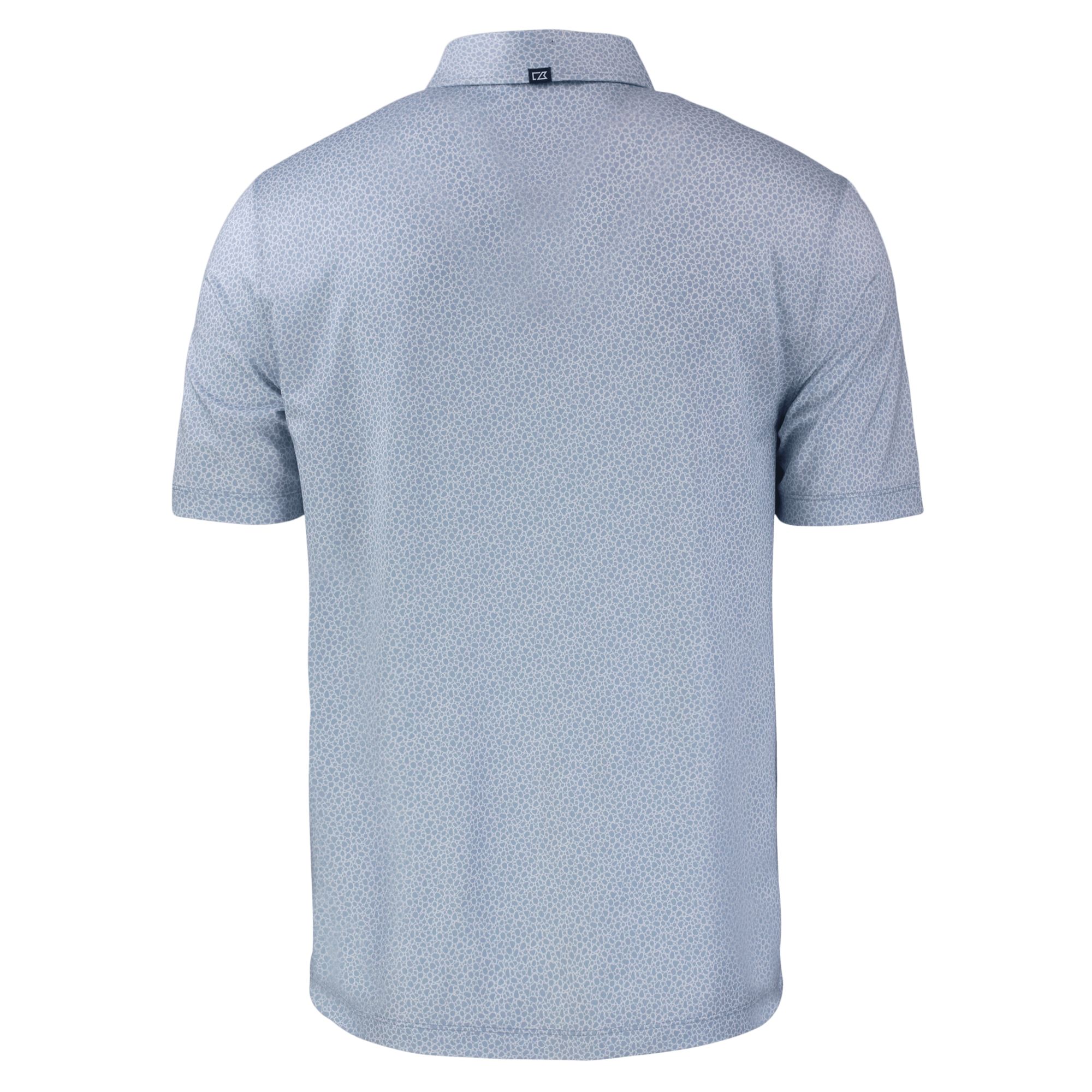 Men's Cutter & Buck Gray TCU Horned Frogs Pike Eco Pebble Print Stretch Recycled Polo - Image 12