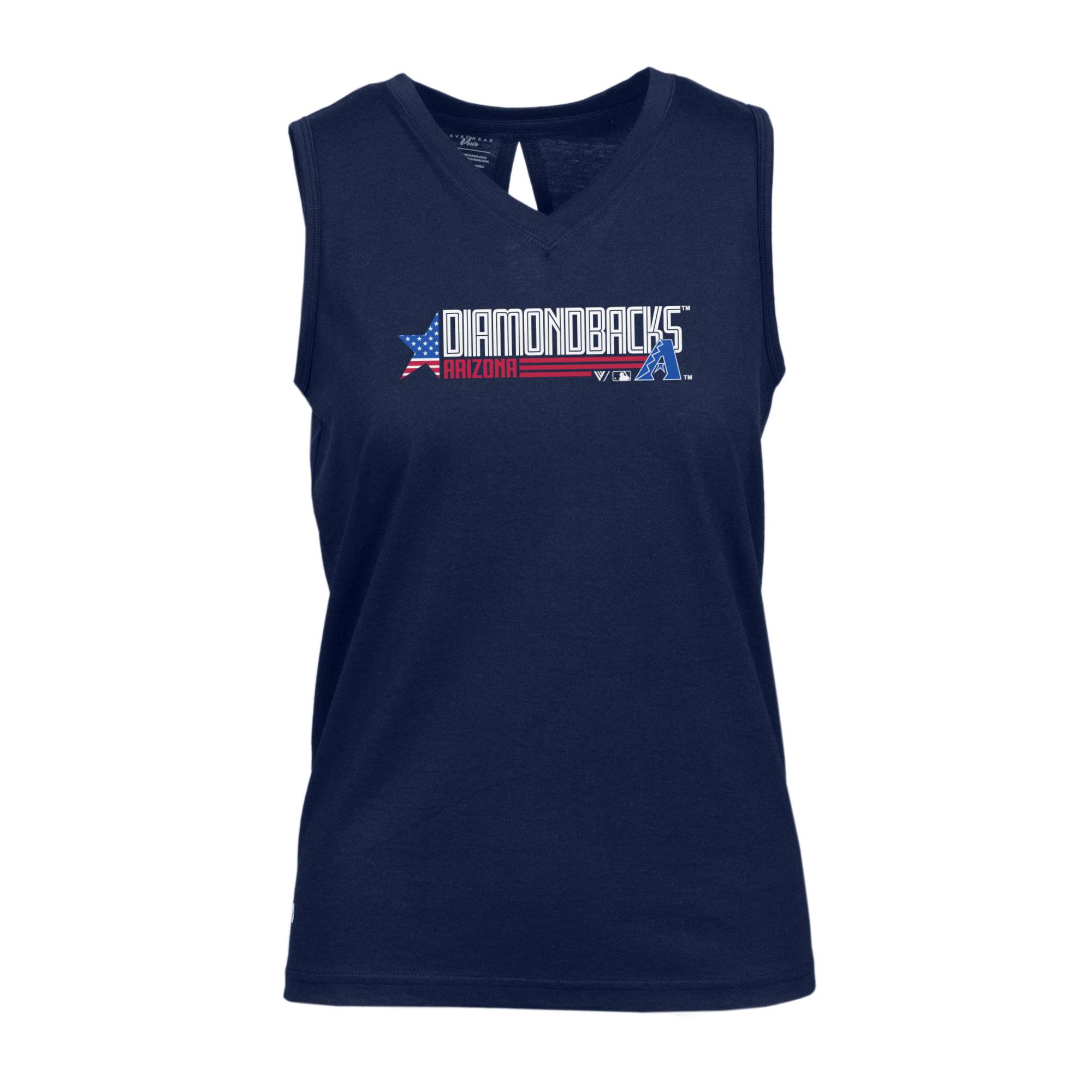 Women's Levelwear Navy Arizona Diamondbacks Paisley Independence Aviation Tank Top - Image 3