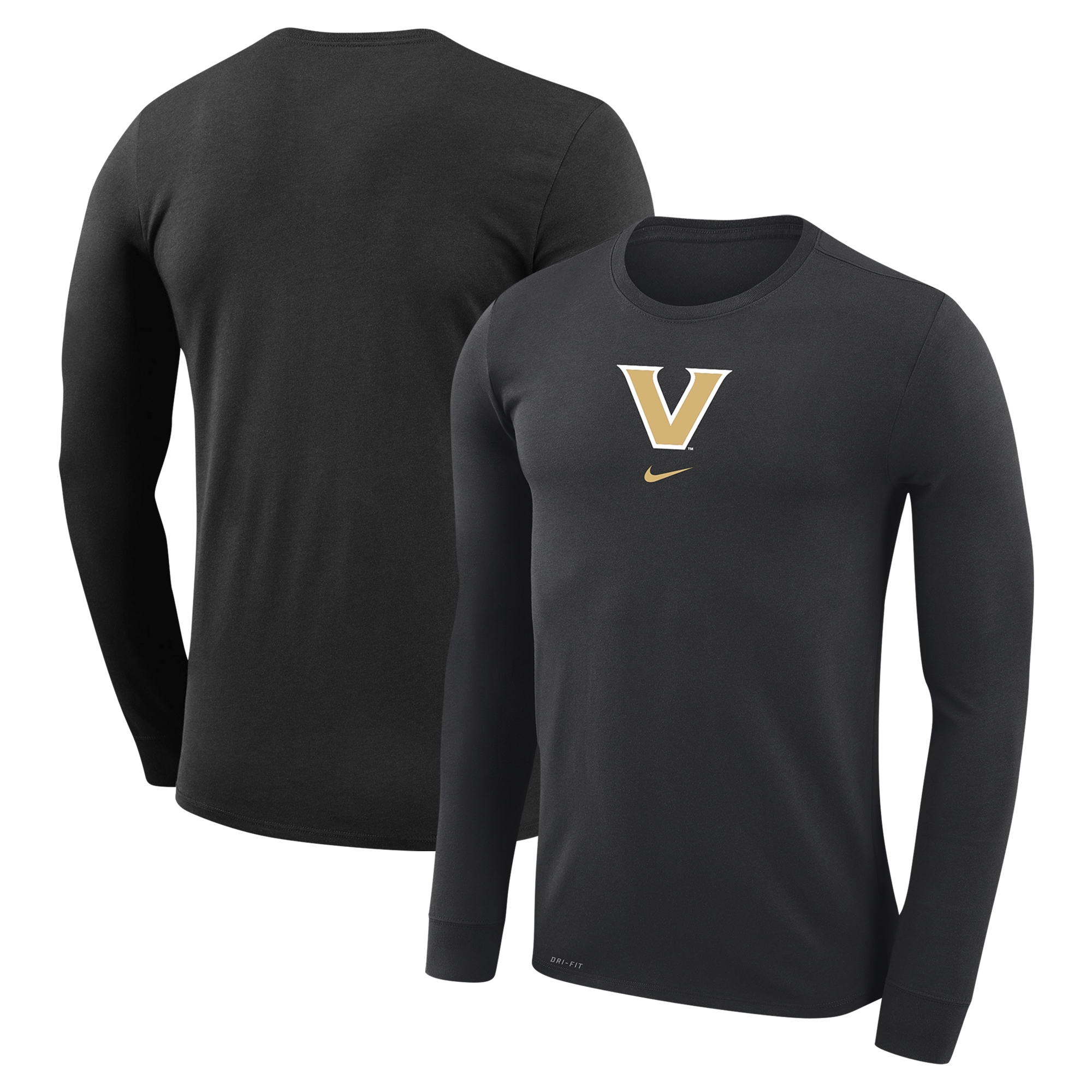Men's Nike Black Vanderbilt Commodores Basketball Shootaround Long Sleeve T-Shirt
