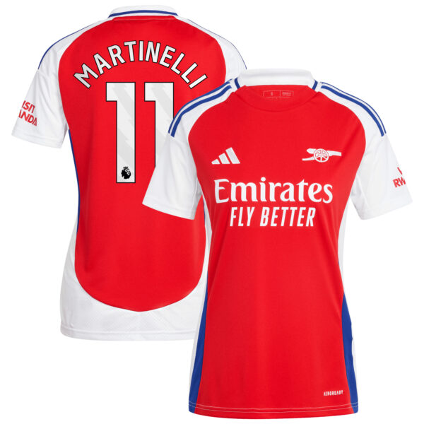 Women's adidas Gabriel Martinelli Red Arsenal 2024/25 Home Replica Player Jersey - Image 2