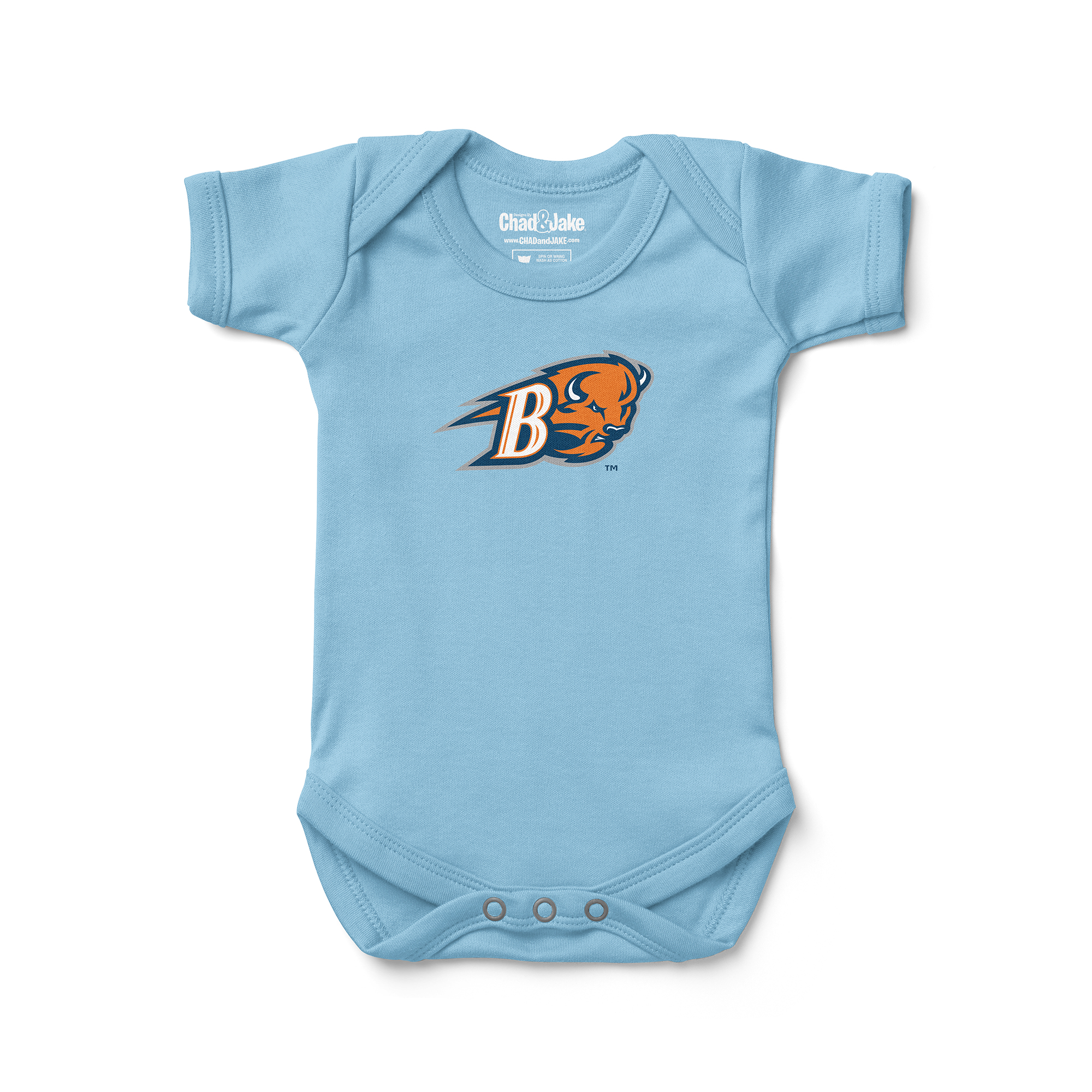 Newborn & Infant Chad & Jake Light Blue Bucknell Bison Secondary Logo Bodysuit