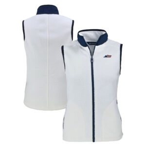 Women's Cutter & Buck  Oatmeal New York Jets Americana Cascade Eco Sherpa Fleece Full-Zip Vest