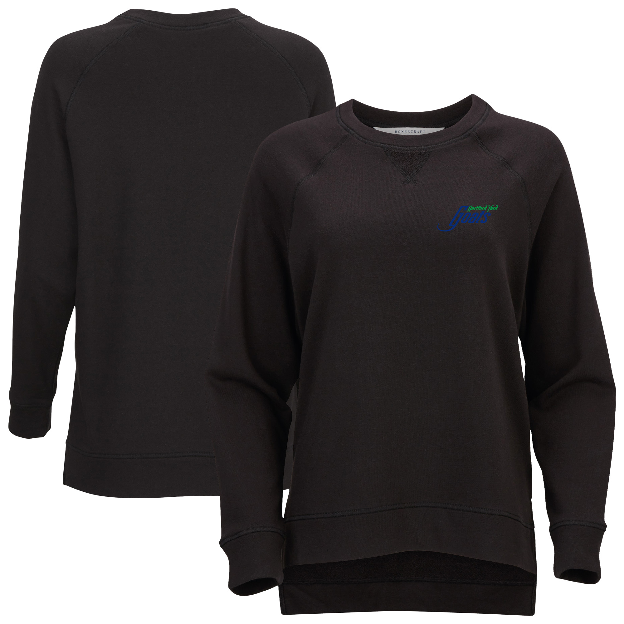Women's Heather Charcoal Hartford Yard Goats French Terry Harlow Pullover Sweatshirt