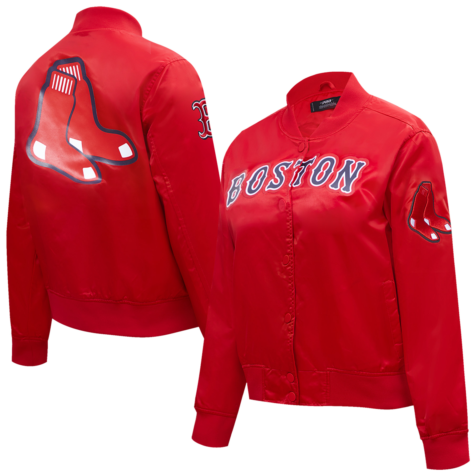 Women's Pro Standard Red Boston Red Sox Classic Satin Full-Snap Jacket