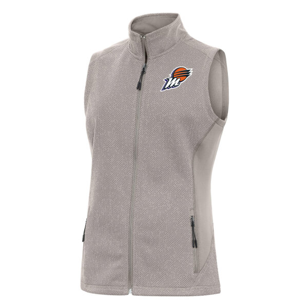 Women's Antigua Gray Phoenix Mercury Course Full-Zip Vest
