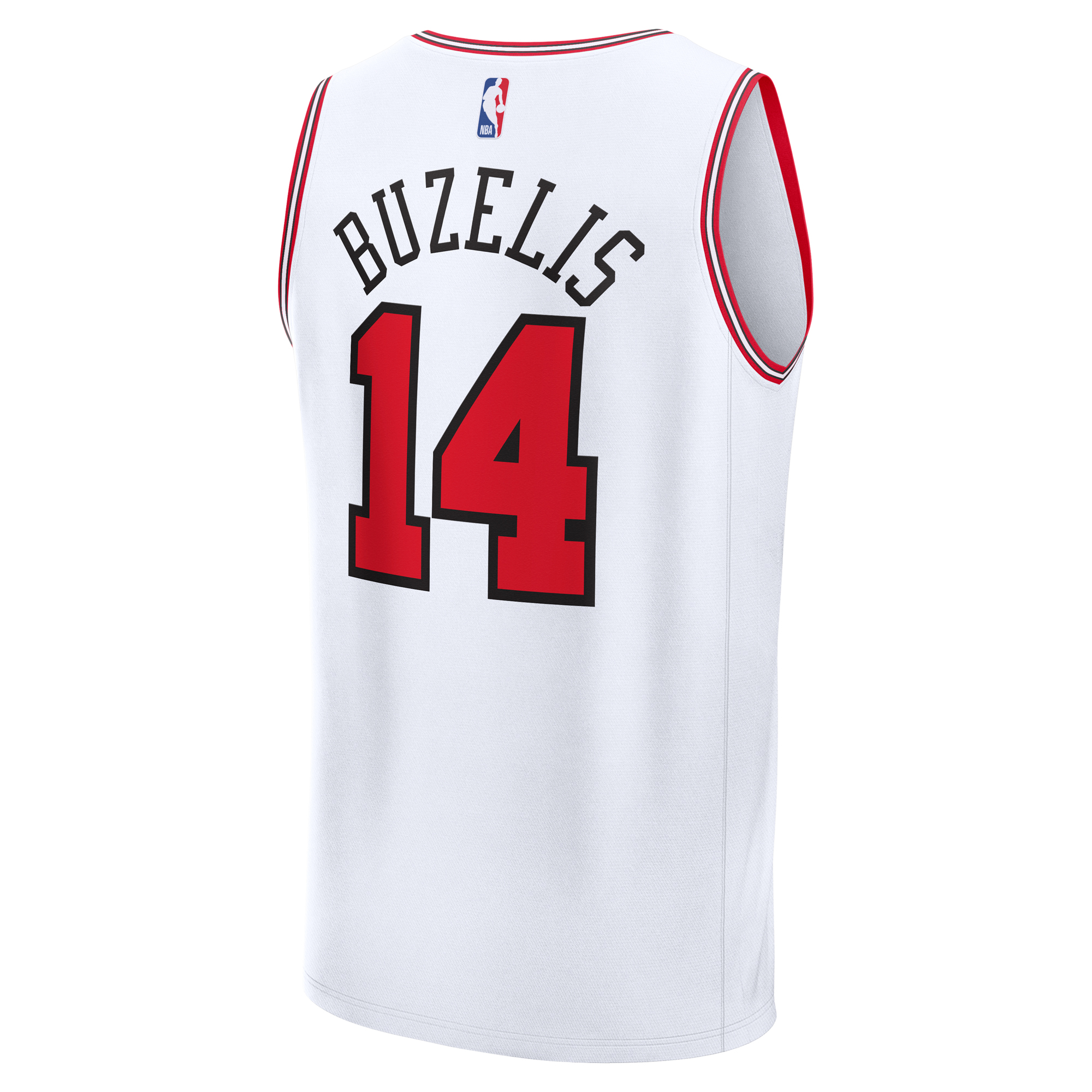 Men's Fanatics Matas Buzelis White Chicago Bulls Fast Break Replica Player Jersey - Association Edition - Image 4