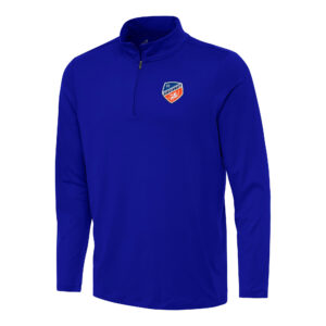 Men's Antigua Blue FC Cincinnati Reprocess Quarter-Zip Jacket