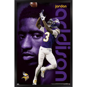 Jordan Addison Minnesota Vikings Framed 22.4" x 34" Player Poster
