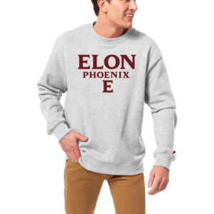 Men's League Collegiate Wear Heather Gray Elon Phoenix Essentials 2.0 Fleece Pullover Sweatshirt