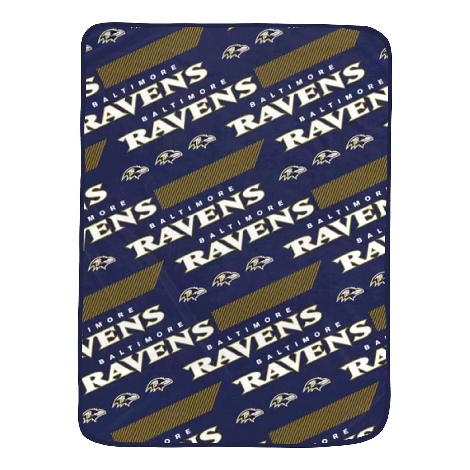 Pegasus Baltimore Ravens 60" x 72" Slanted Half-Stripe Wordmark Ultra Soft Blanket