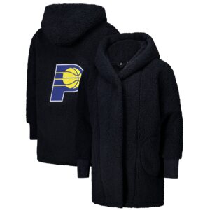 Unisex The Best Lounger in the World By Jill Martin Black Indiana Pacers Oversized Open-Front Hoodie Sweater