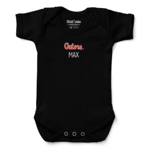 Newborn & Infant Chad & Jake  Black Florida Gators Personalized Team Logo Bodysuit