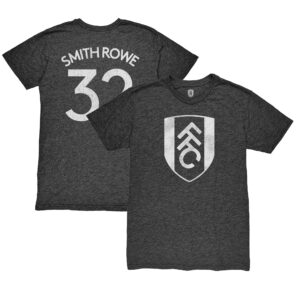 Men's 1863FC Emile Smith Rowe Black Fulham Retro Player Name & Number Tri-Blend T-Shirt