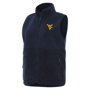 Women's Antigua  Navy West Virginia Mountaineers Nostalgic Full-Zip Vest