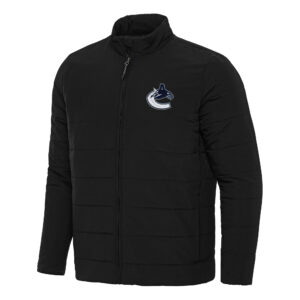 Men's Antigua Black Vancouver Canucks Swelter Full-Zip Puffer Jacket