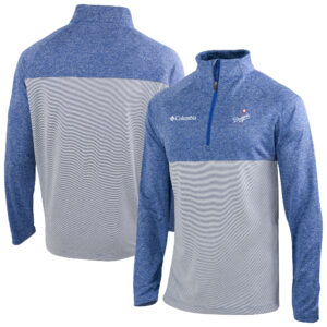 Men's Columbia Royal Los Angeles Dodgers Omni-Wick Rockin' It Raglan Quarter-Zip Top