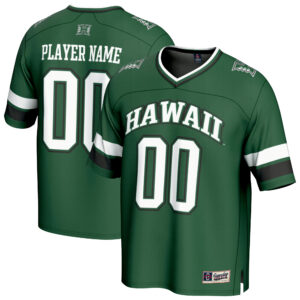 Youth GameDay Greats  Green Hawaii Rainbow Warriors Personalized Football Fashion Jersey