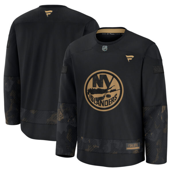 Men's Fanatics  Black New York Islanders 2024 Military Appreciation Practice Jersey