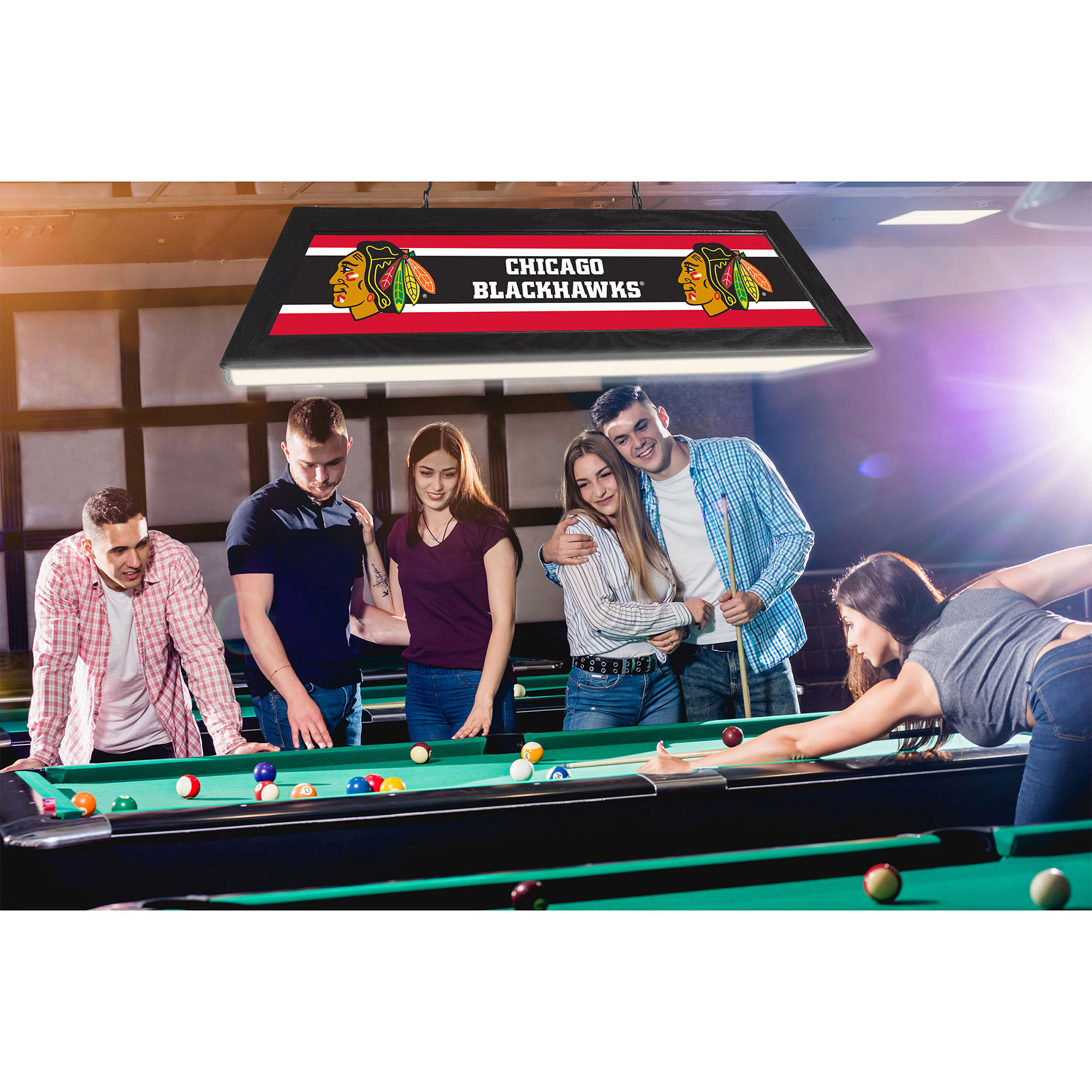 Imperial Chicago Blackhawks 42'' Billiard Lamp - Image 7