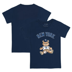 Toddler Tiny Turnip Navy New York Yankees Teddy Boy T-Shirt