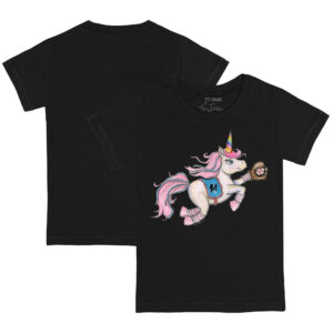 Youth Tiny Turnip Black Miami Marlins Unicorn T-Shirt