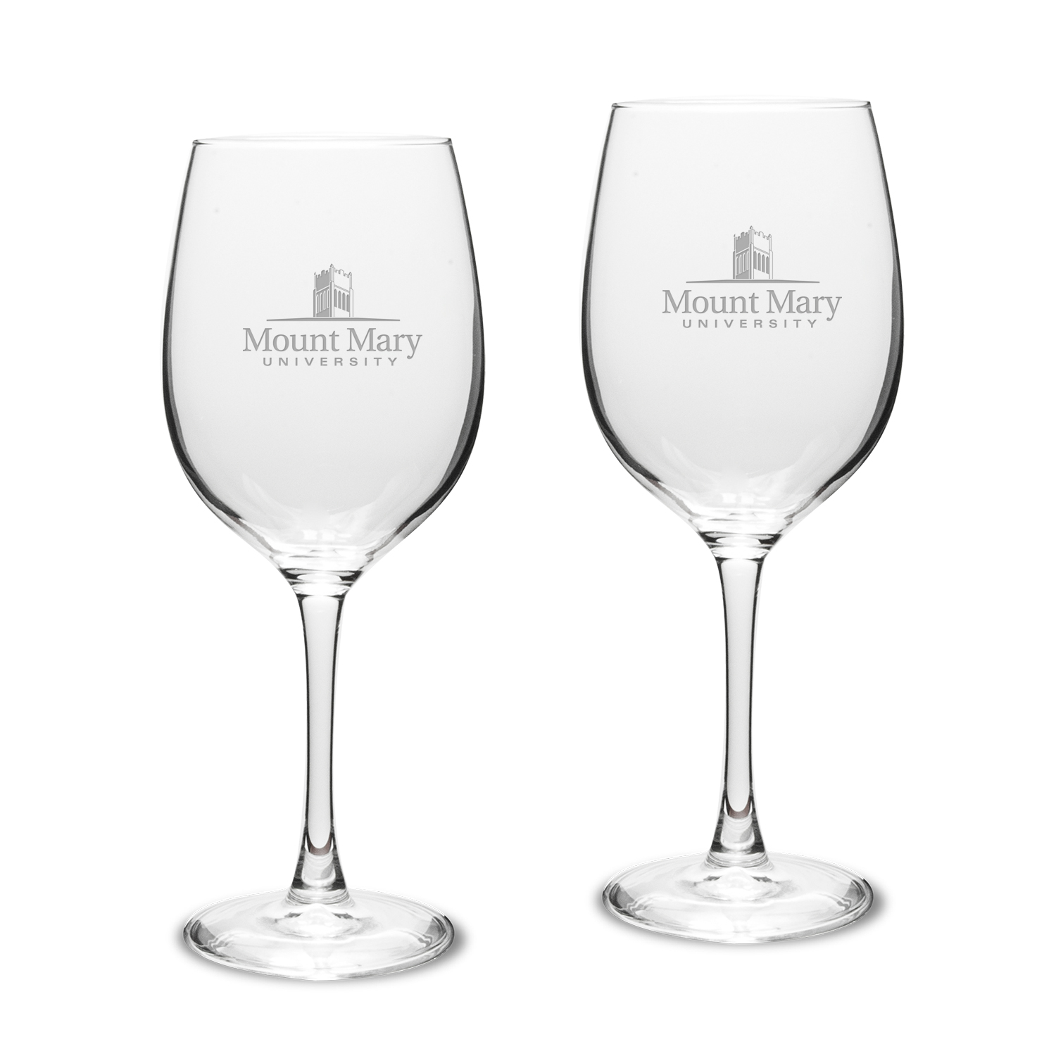 Mount Mary Blue Angels Two-Piece 16oz. Traditional White Wine Glass Set