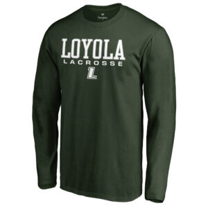 Men's Green Loyola Greyhounds True Sport Lacrosse Long Sleeve T-Shirt