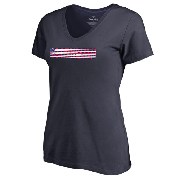 Women's Navy LAFC Patriotic Wordmark V-Neck T-Shirt