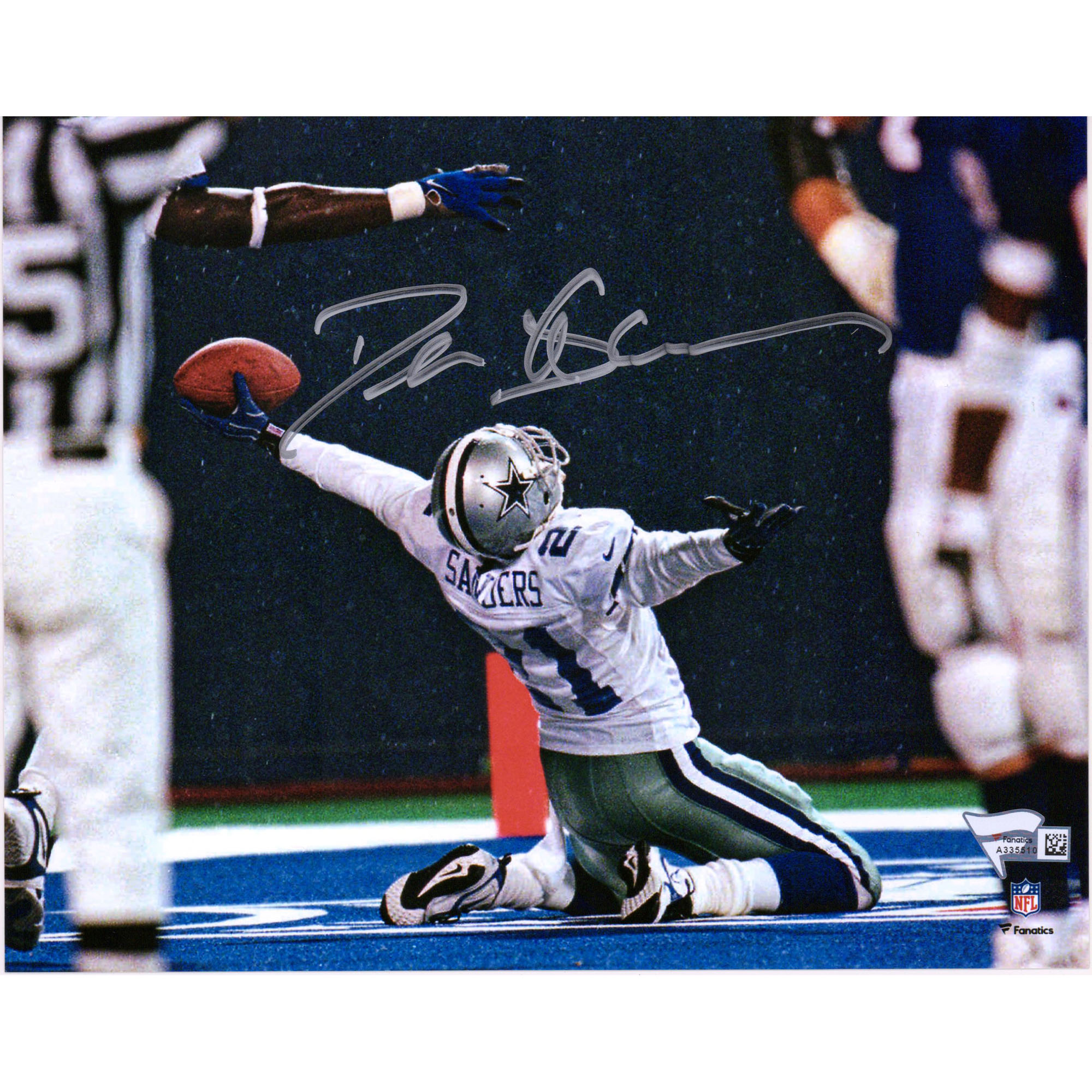 Deion Sanders Dallas Cowboys Autographed 8'' x 10'' Celebration Photograph