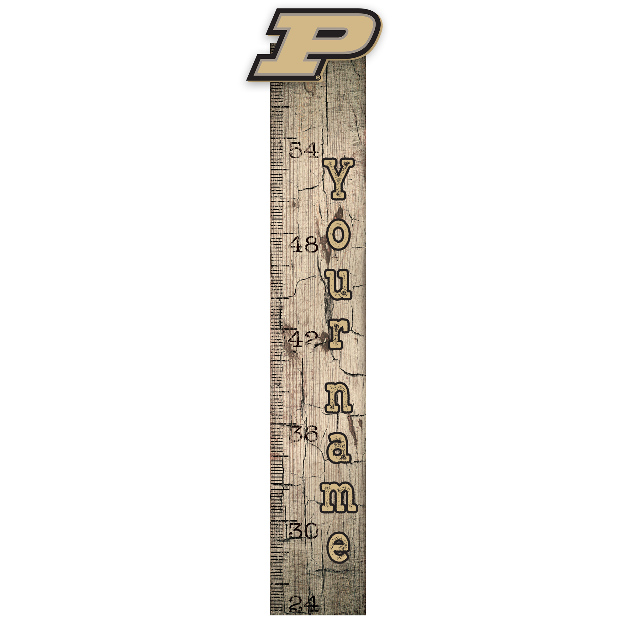 Purdue Boilermakers 6" x 36" Personalized Growth Chart Sign