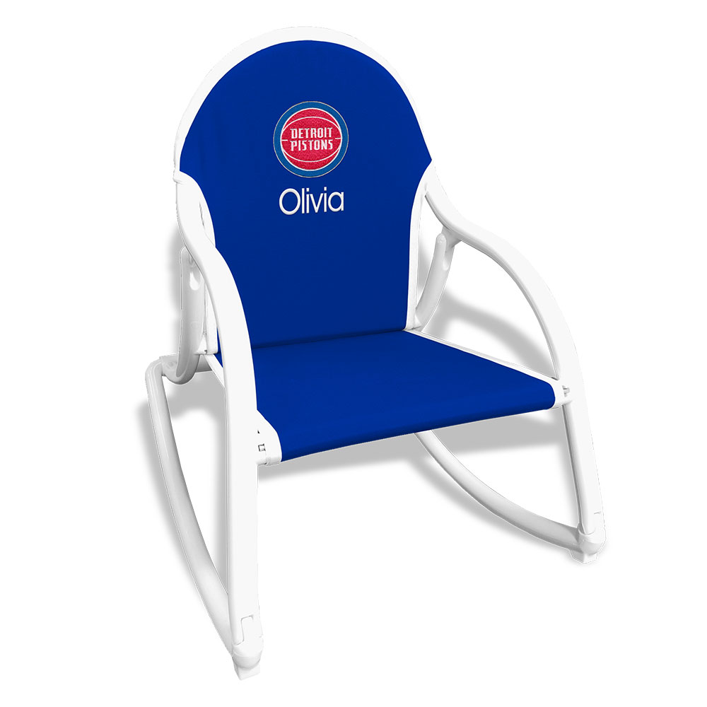 Royal Detroit Pistons Children's Personalized Rocking Chair