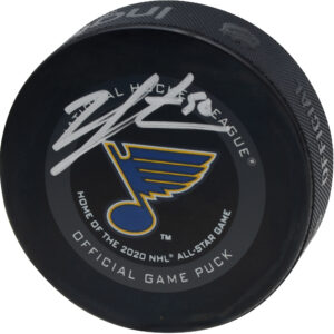 Jordan Binnington St. Louis Blues Autographed Home of the 2020 NHL All-Star Game Official Game Puck
