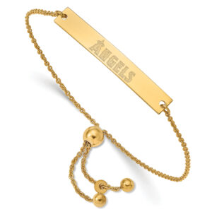 Women's Los Angeles Angels Sterling Silver Gold-Plated Bar Bracelet