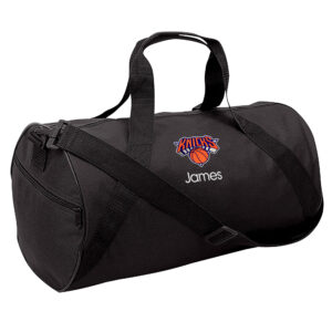 Youth Black New York Knicks Personalized Duffle Bag