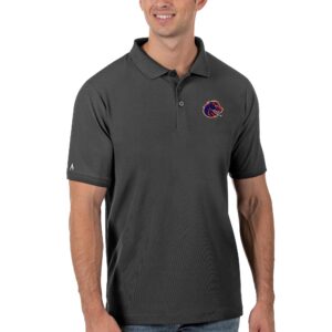 Men's Antigua Anthracite Boise State Broncos Legacy Pique Polo