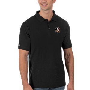 Men's Antigua Black Florida State Seminoles Legacy Pique Polo