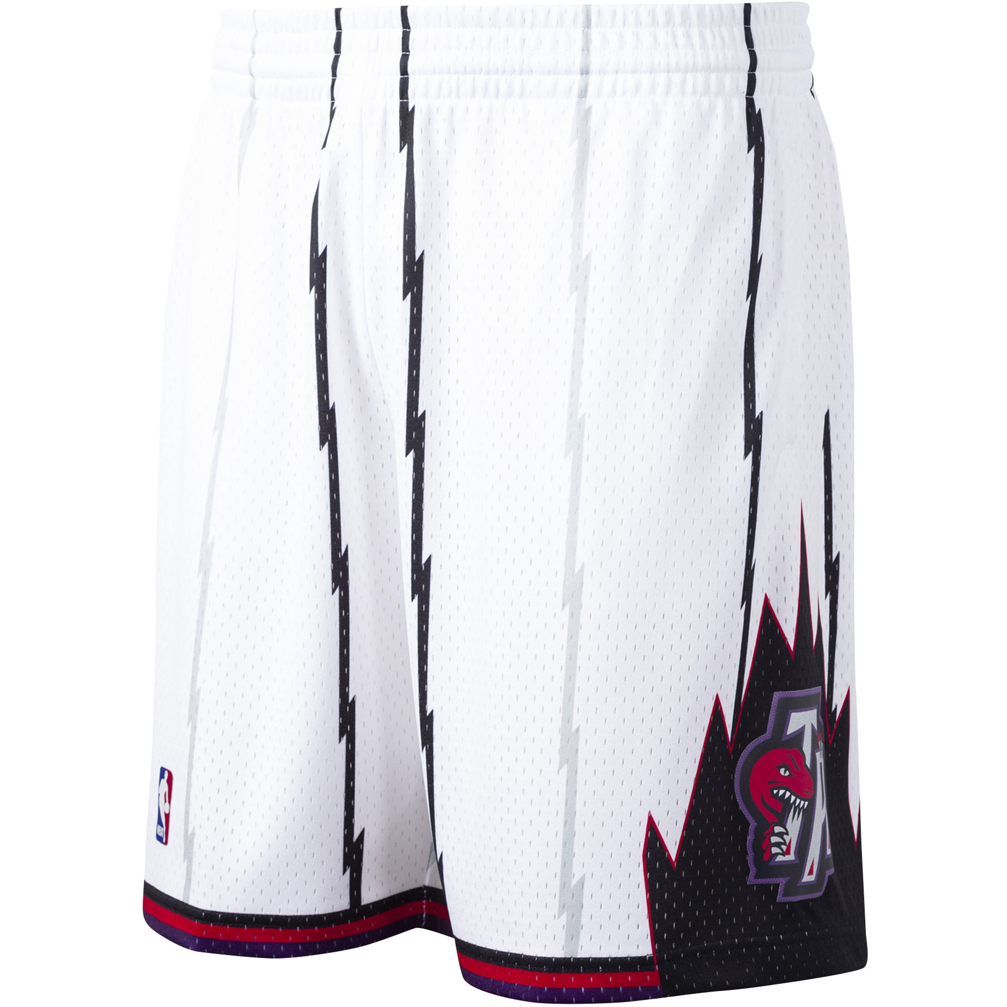 Men's Mitchell & Ness White Toronto Raptors Hardwood Classics Swingman Shorts - Image 7