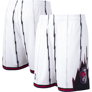 Men's Mitchell & Ness White Toronto Raptors Hardwood Classics Swingman Shorts